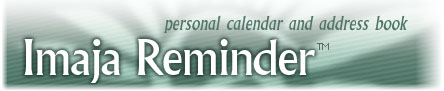 Imaja Reminder: Personal Calender and Address Book Organizer